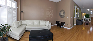 Wide angle photography and Virtual tour of townhomes for sale in Mississauga